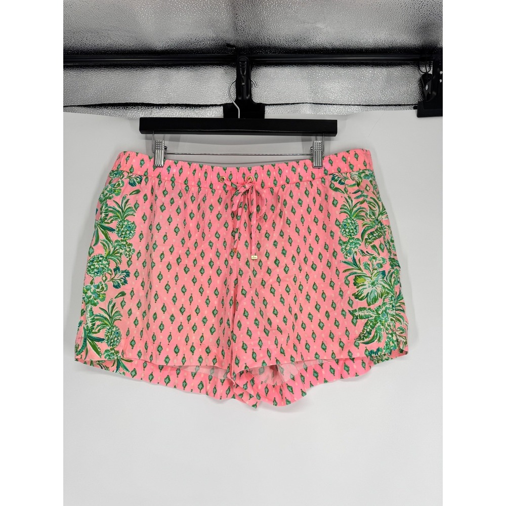 Lilly Pulitzer Katia Shorts Womens XL Floral Shandy Oh Diamond Relaxed 5" Inseam